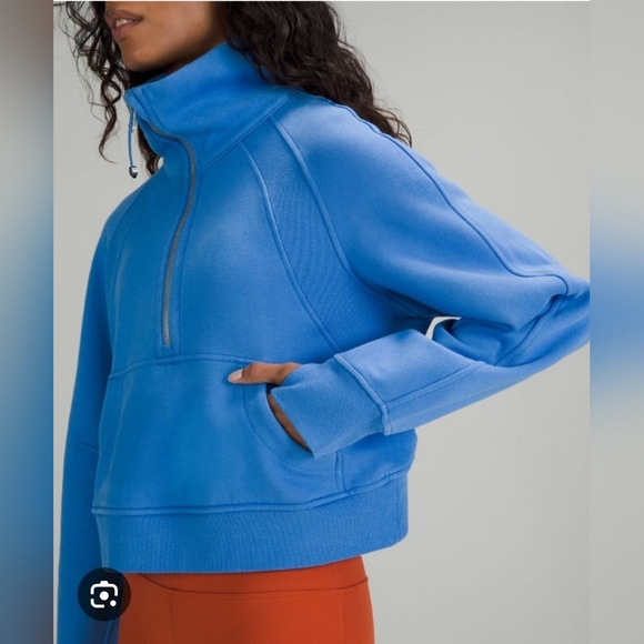 Lululemon Scuba Oversized Funnel Neck Aero Blue Half-Zip Pullover XS